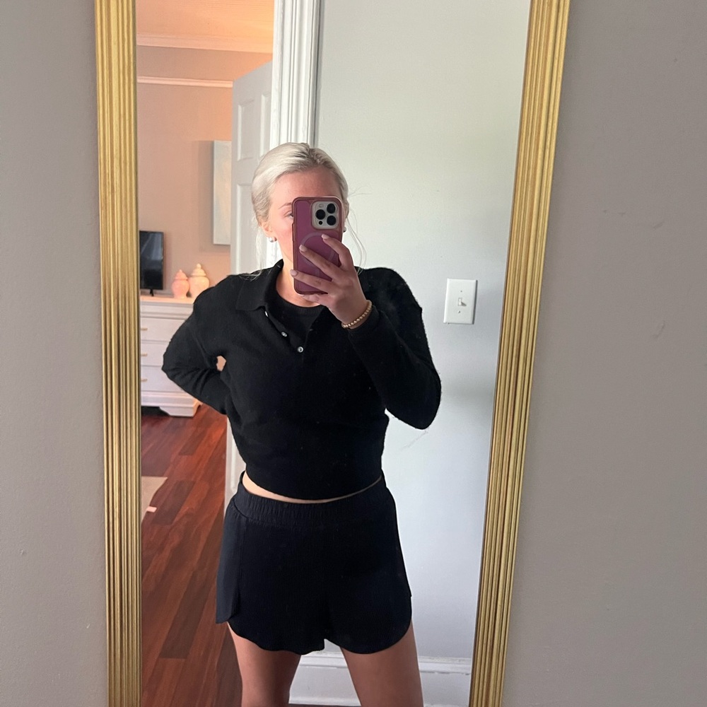 All in Motion Black Pleated Shorts